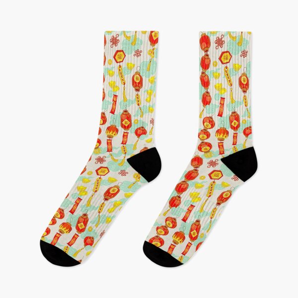 Item preview, Pattern with Chinese Symbols for Holidays designed and sold by Anna Pogulyaeva.