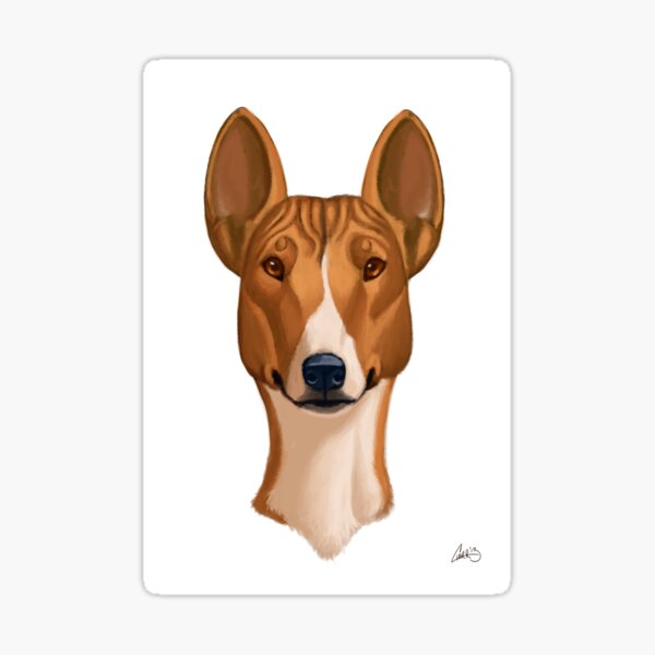 Basenji Caricature Sticker
