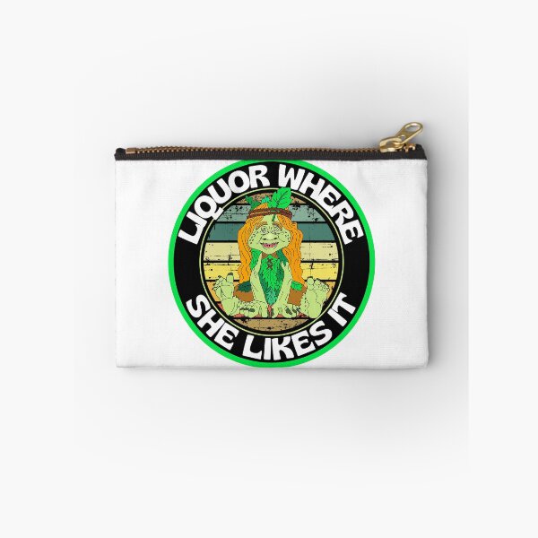 Item preview, Funny Vintage Liquor Where She Likes It Round Creepy Green Trolls Loves Liquor designed and sold by RGRamsey.