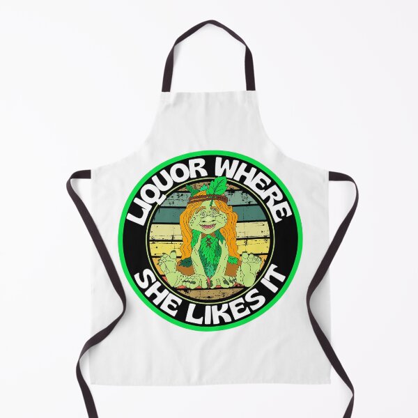 Item preview, Funny Vintage Liquor Where She Likes It Round Creepy Green Trolls Loves Liquor designed and sold by RGRamsey.