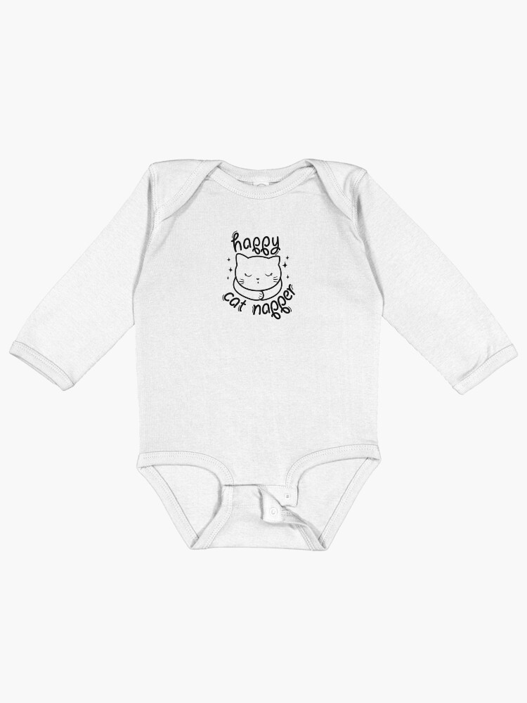 Thumbnail 1 of 2, Baby One-Piece, Baby body with slogan - Happy Cat Napper designed and sold by TheBabyWayMerch.