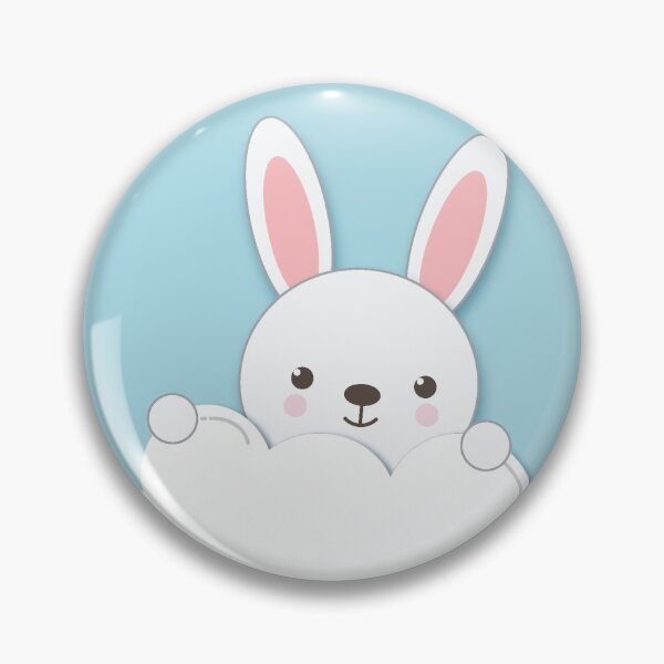 Item preview, Baby White Rabbit on a Cloud Blue Theme designed and sold by ZennicDesigns.
