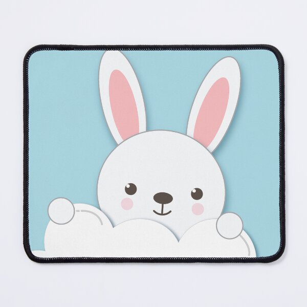 Item preview, Baby White Rabbit on a Cloud Blue Theme designed and sold by ZennicDesigns.