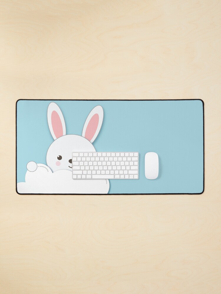 cloud bunny deskmat