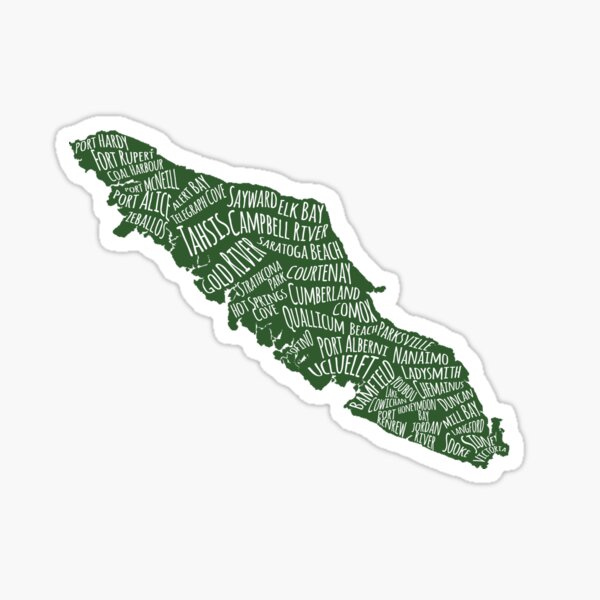 Vancouver Island Cities 2 Sticker
