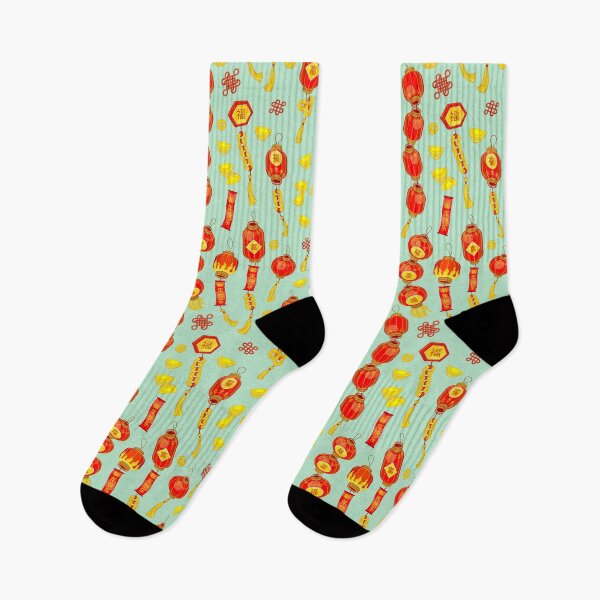 Item preview, Pattern with Chinese Symbols for Holidays designed and sold by Anna Pogulyaeva.