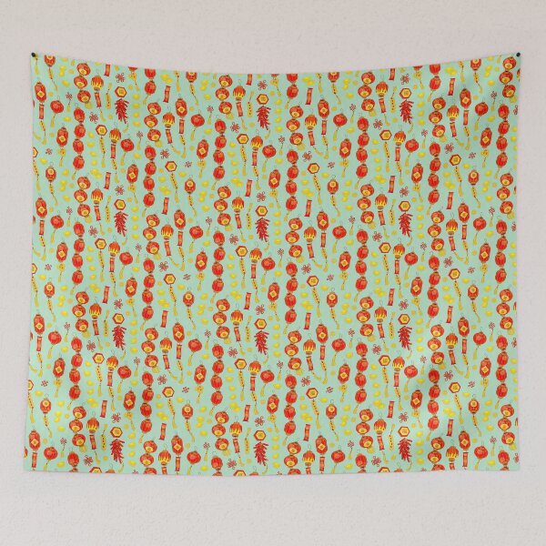 Item preview, Pattern with Chinese Symbols for Holidays designed and sold by Anna Pogulyaeva.