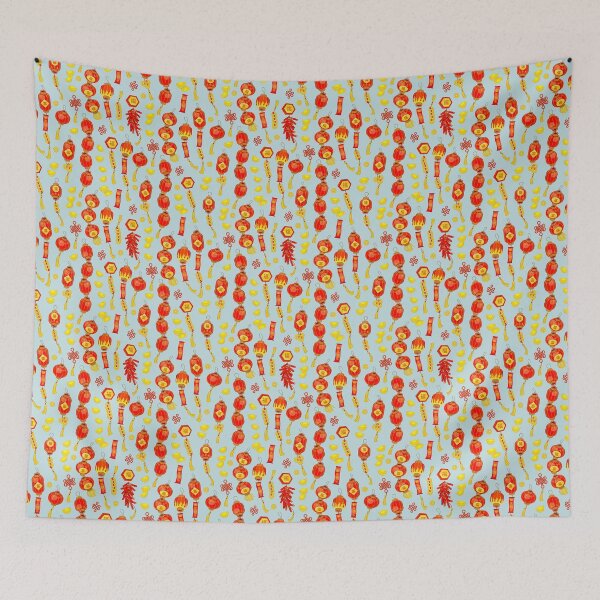 Item preview, Pattern with Chinese Symbols for Holidays designed and sold by Anna Pogulyaeva.
