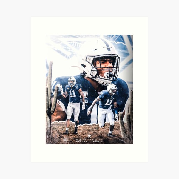 Art  Micah Parsons Dallas Cowboys Lb Football Sports Print Poster