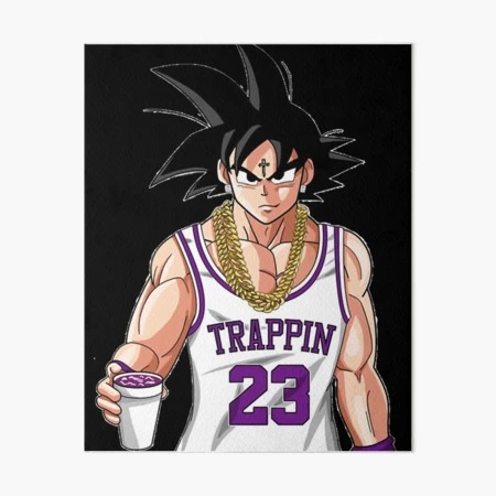 shittily drawn drip goku Art Board Print for Sale by ChotickZ