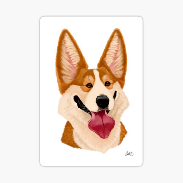 Corgi Caricature Sticker