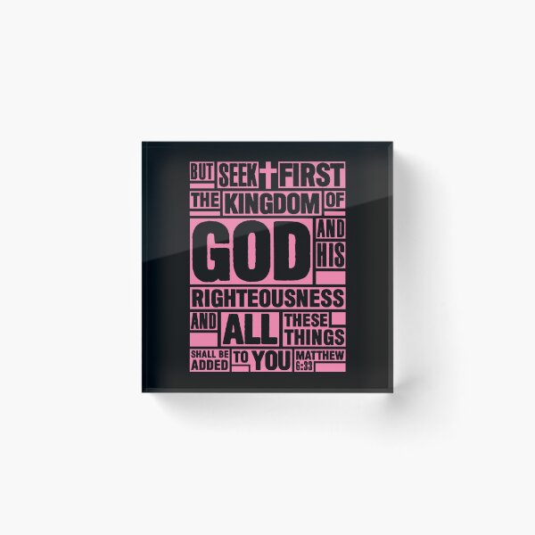 Item preview, Matthew 6:33 Seek First the Kingdom of God designed and sold by plushism.