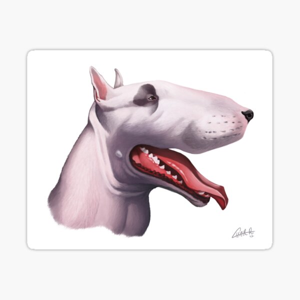 English Bull Terrier Caricature Sticker