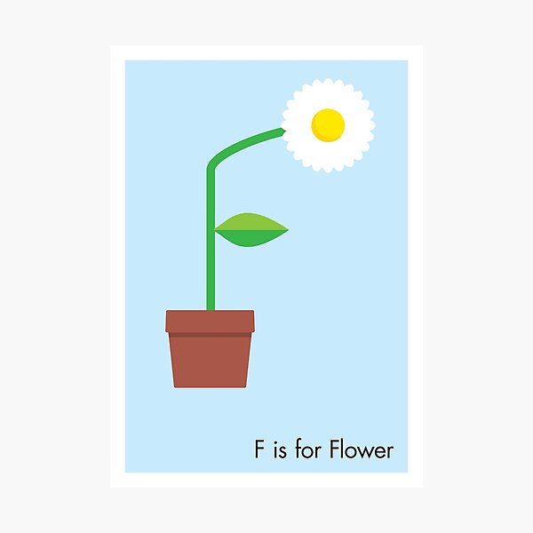 F is for Flower Photographic Print