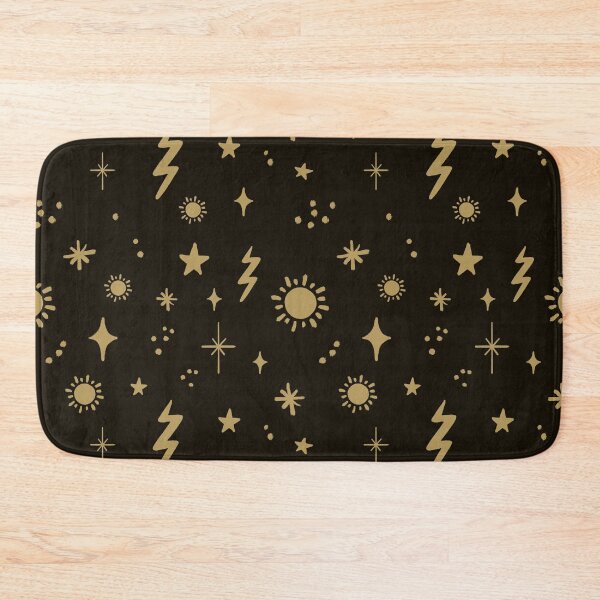 Item preview, Black and Gold Celestial Night Sky Sun Pattern designed and sold by trajeado14.
