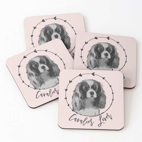 Item preview, Cute King Charles Cavalier Puppy Stylized llustration  designed and sold by AUKTORA.