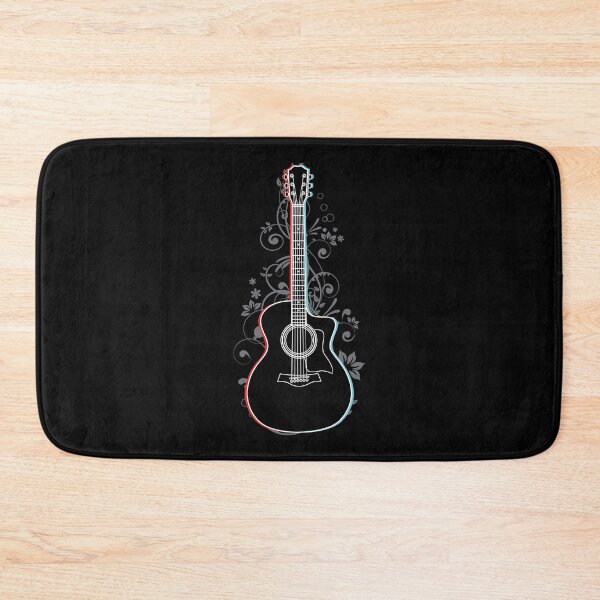 Item preview, Acoustic Guitar 3D Outline Flowering Vines designed and sold by nightsworthy.