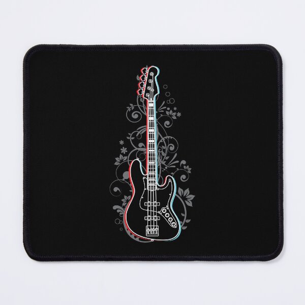 Item preview, Bass Guitar 3D Outline Flowering Vines designed and sold by nightsworthy.