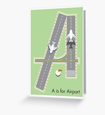A is for Airport Greeting Card