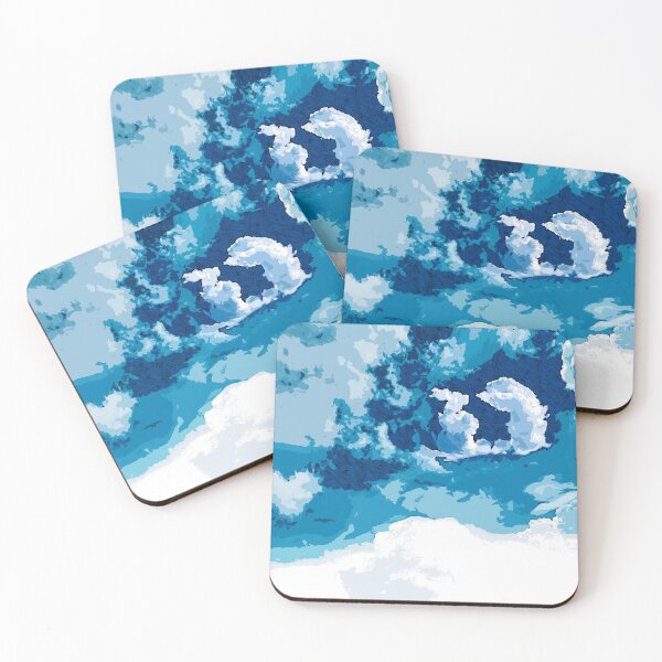 Item preview, White clouds in the blue sky color art  designed and sold by artdragongift 15.