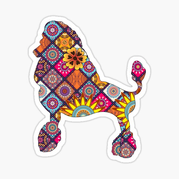 Standard Poodle Color Design Sticker