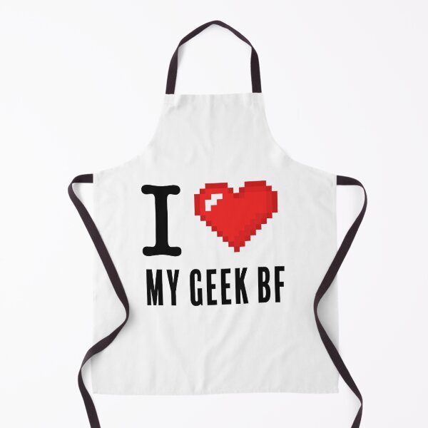 Item preview, I Love(pixelated heart) my geek bf designed and sold by Code  Monkeys.