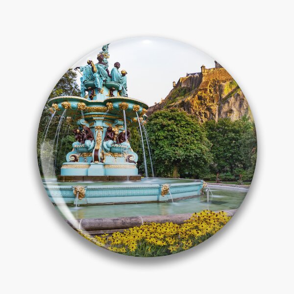 Item preview, Ross Fountain and Edinburgh Castle Edinburgh Scotland. designed and sold by LoveEdinburgh.