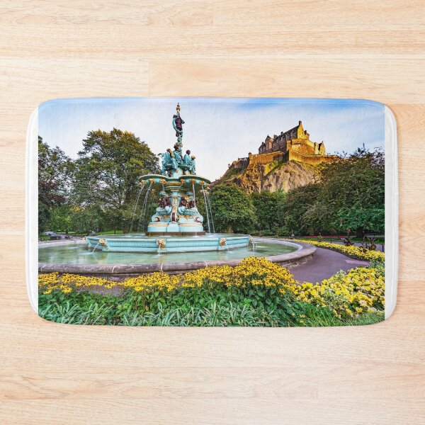 Item preview, Ross Fountain and Edinburgh Castle Edinburgh Scotland. designed and sold by LoveEdinburgh.