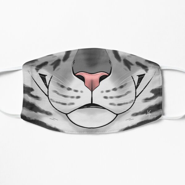 white tiger Flat Mask