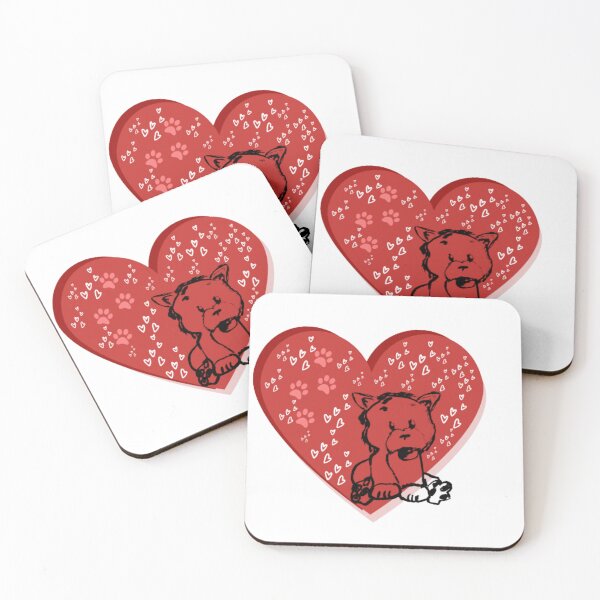 Item preview, My Valentine has 4 Paws- My Dog is my Valentine  Sticker designed and sold by Oichiana.