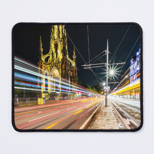 Item preview, Scott Monument Edinburgh Scotland with Light Trails designed and sold by LoveEdinburgh.