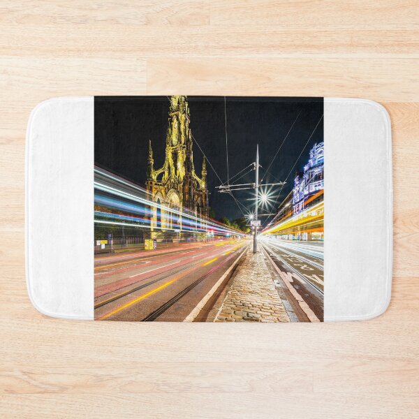 Item preview, Scott Monument Edinburgh Scotland with Light Trails designed and sold by LoveEdinburgh.