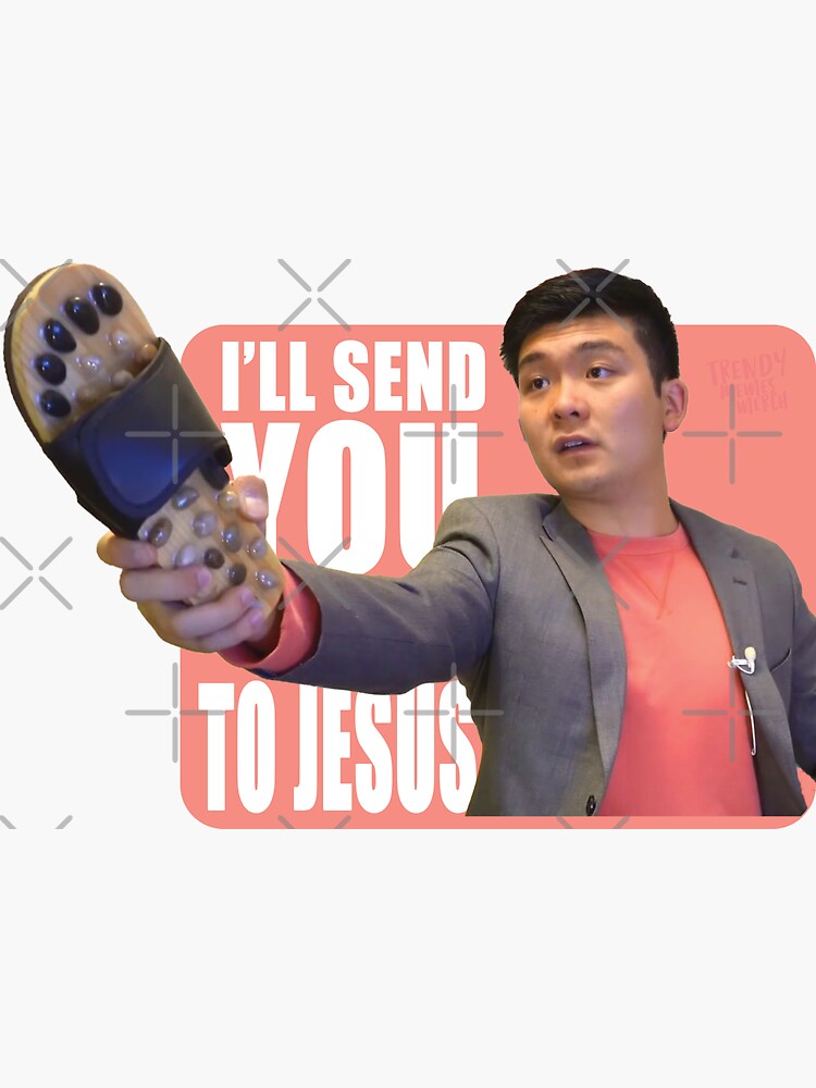 i-will-send-you-to-jesus-meme-sticker-for-sale-by-trendymememerch