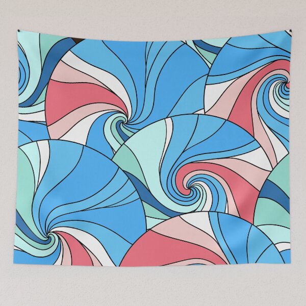 Item preview, Seamless blue abstract wave pattern - abstract background designed and sold by Hoetoons.