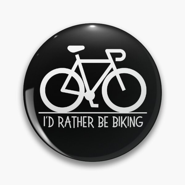 Item preview, I'd rather be biking. Road bike silhouette, text, capitals. White designed and sold by JellyBeenzz.