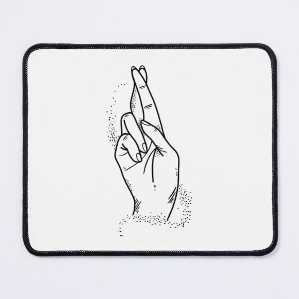 Item preview, Fingers crossed and make a wish in black designed and sold by Thingamabobbidi.