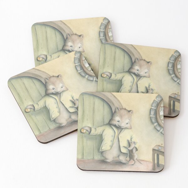 Item preview, Wombat and Bandicoot Illustration. Sweet watercolour painting.  designed and sold by RachaelCurryArt.