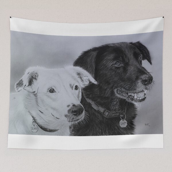 Item preview, "Suki and Sam" - Dog Portraits designed and sold by RmvPortraitsArt.