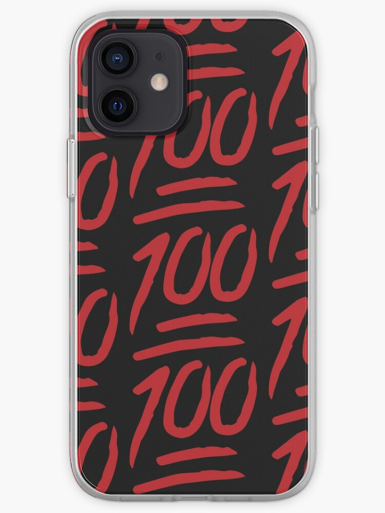 Hundred Points Keep It 100 Emoji Iphone Case Cover By Mrcoby Redbubble