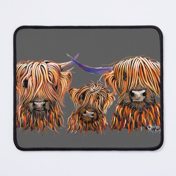 Item preview, Scottish Highland Cows PRiNT 'The Tangerines 2' by Shirley MacArthur designed and sold by Shirley MacArthur Art.
