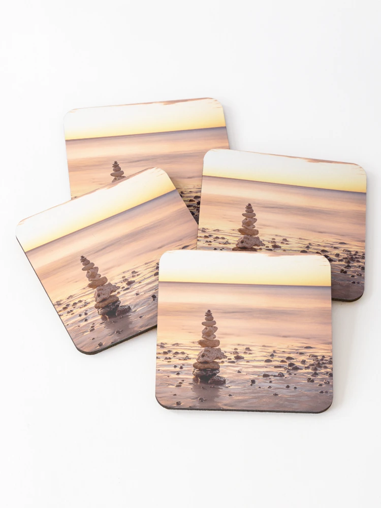 Thumbnail 1 of 5, Coasters (Set of 4), Beach Rocks designed and sold by Amy Dee.