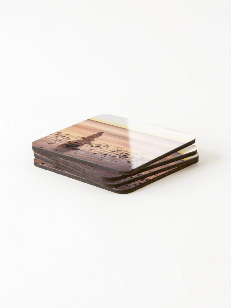 Thumbnail 4 of 5, Coasters (Set of 4), Beach Rocks designed and sold by Amy Dee.