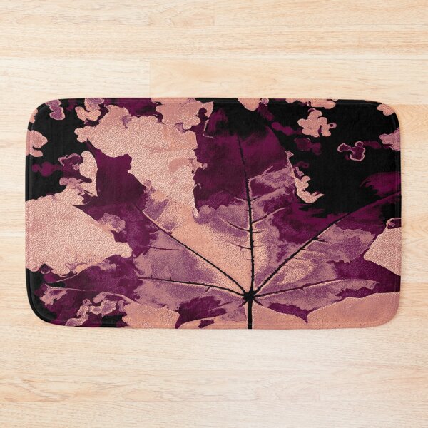 Item preview, Maple leaf with rose gold and purple colors designed and sold by SulkaCreative.