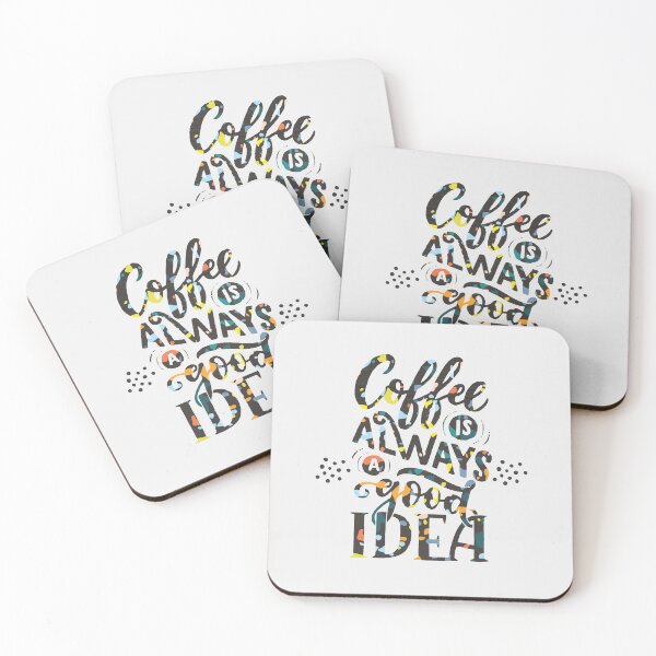 Artikelvorschau, Kaffee ist immer eine gute Idee - lustiges Zitat entworfen und verkauft von VichallanStudio.