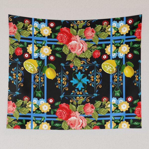 Item preview, Italian,Sicilian art,majolica,tiles,Flowers designed and sold by MariaMarinova.