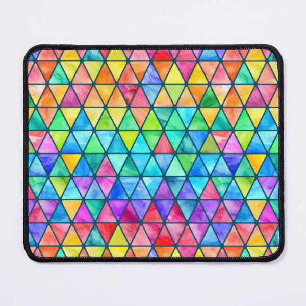 Item preview, Little Rainbow Watercolor Triangles on Teal designed and sold by micklyn.