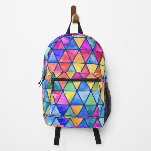Item preview, Little Rainbow Watercolor Triangles on Teal designed and sold by micklyn.