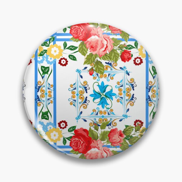 Item preview, Italian,Sicilian art,majolica,tiles,Flowers designed and sold by MariaMarinova.