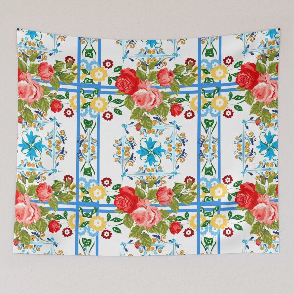 Item preview, Italian,Sicilian art,majolica,tiles,Flowers designed and sold by MariaMarinova.