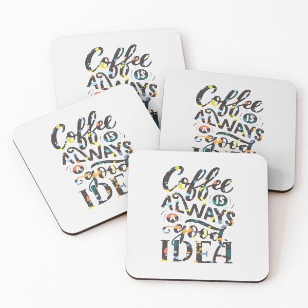 Artikelvorschau, Kaffee ist immer eine gute Idee - lustiges Zitat entworfen und verkauft von VichallanStudio.